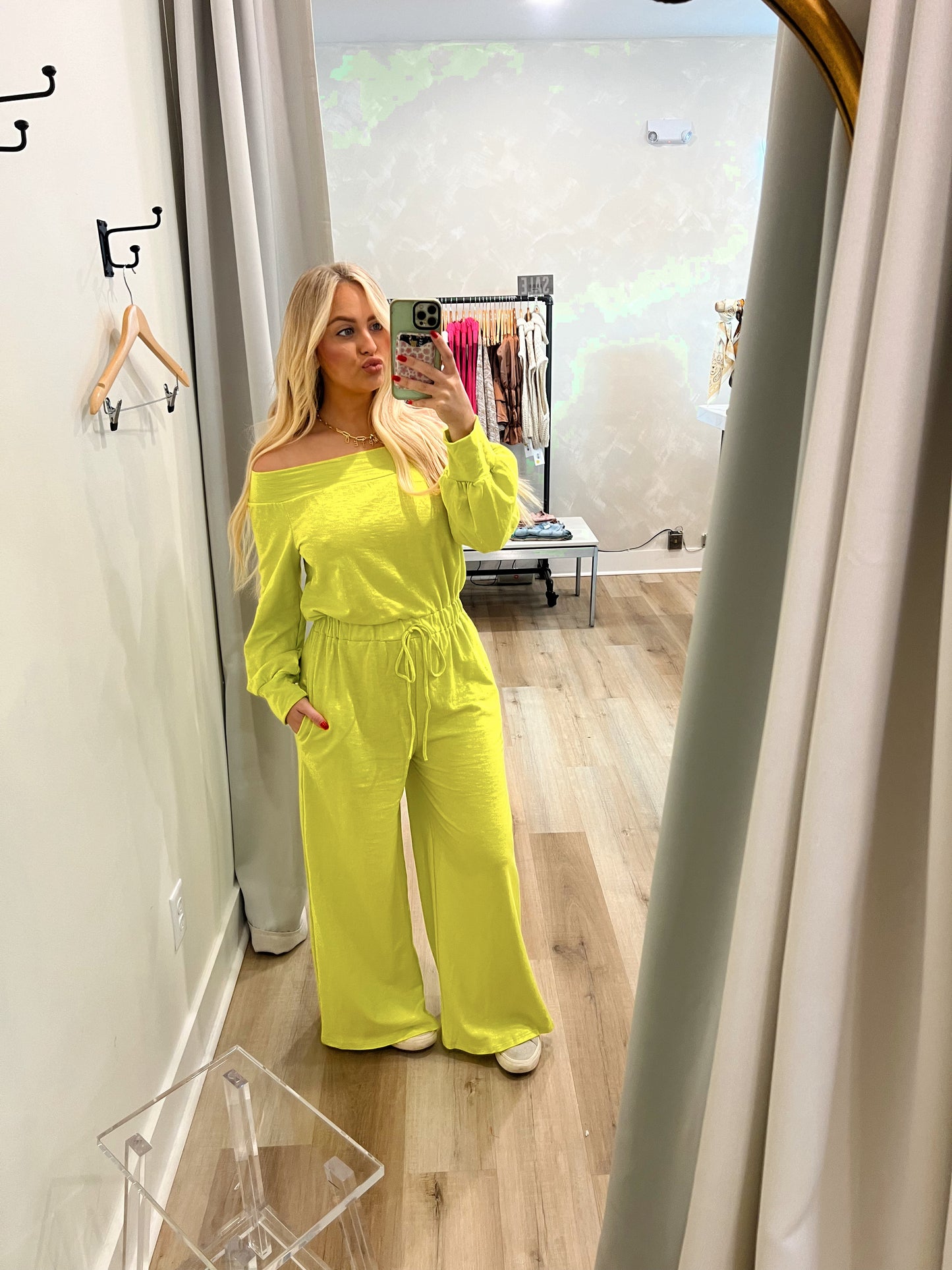 lime one shoulder jumpsuit