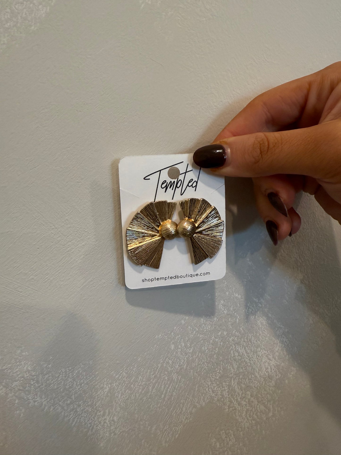 dia cut fan shaped earrings