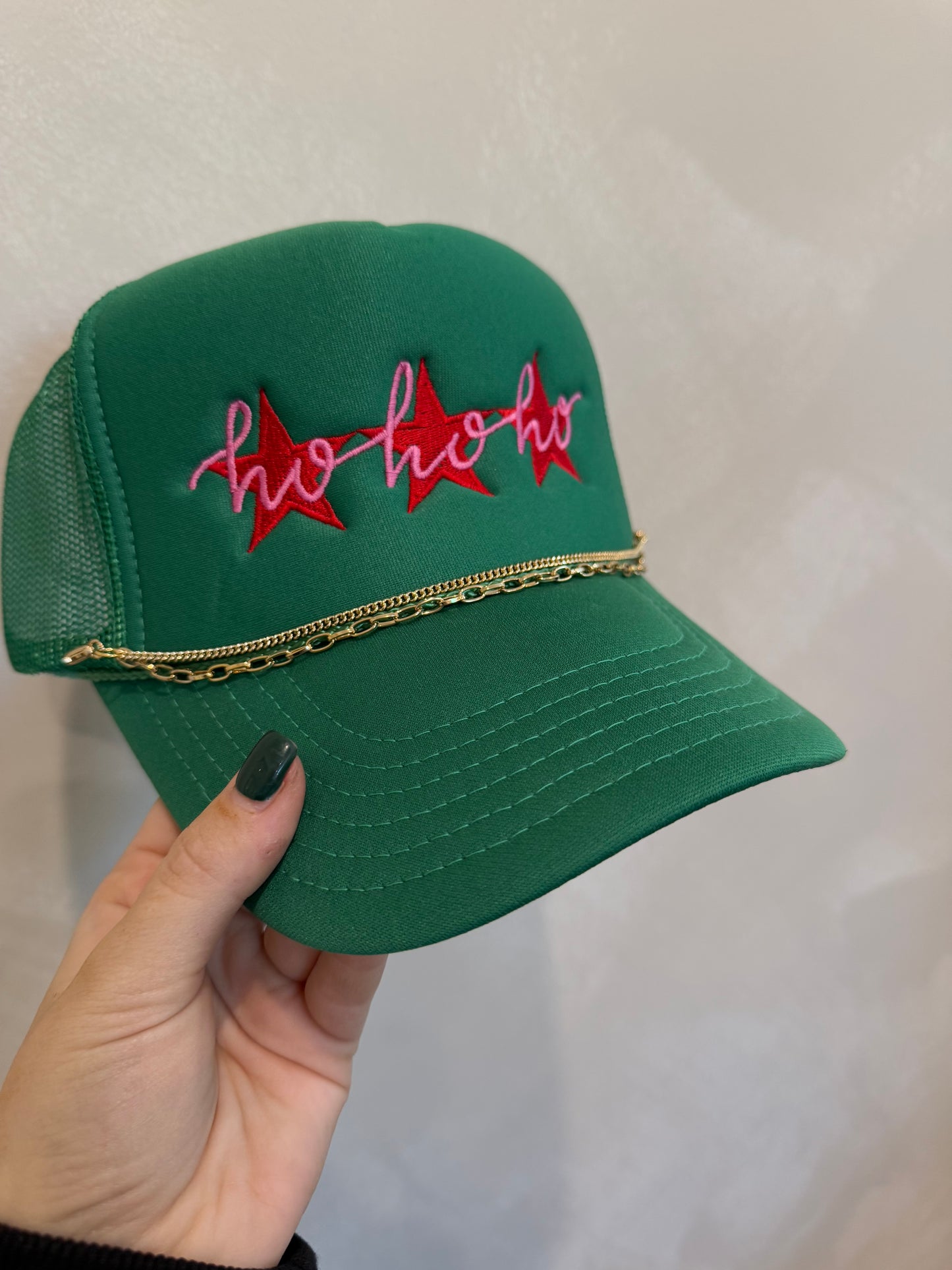 double layered trucker hat chain