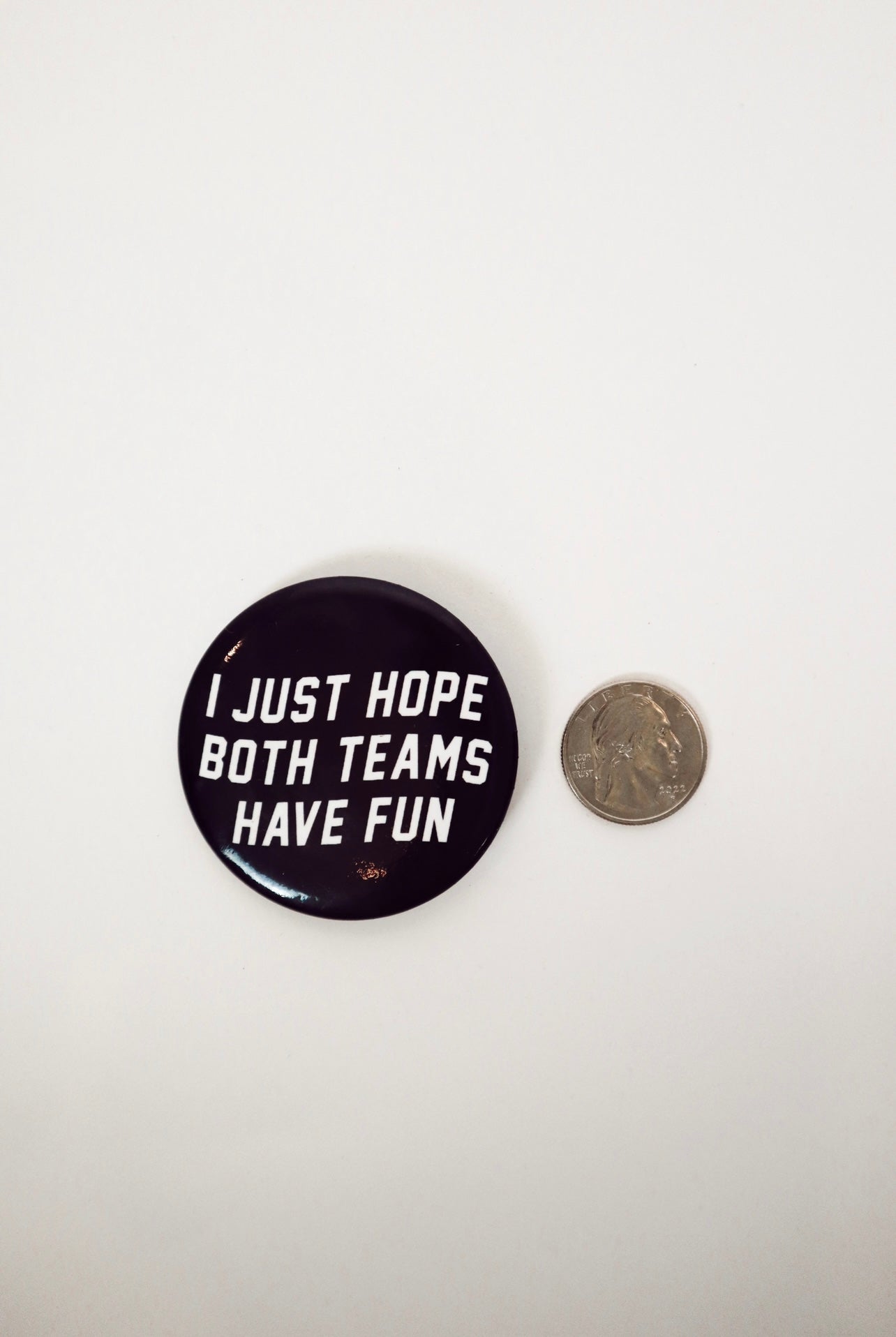 both teams have fun pin