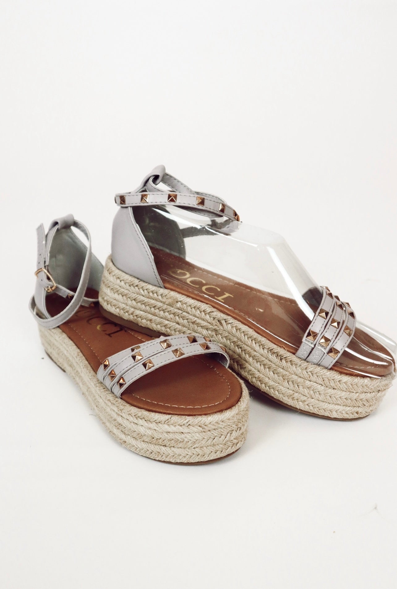 gray studded platforms - 8