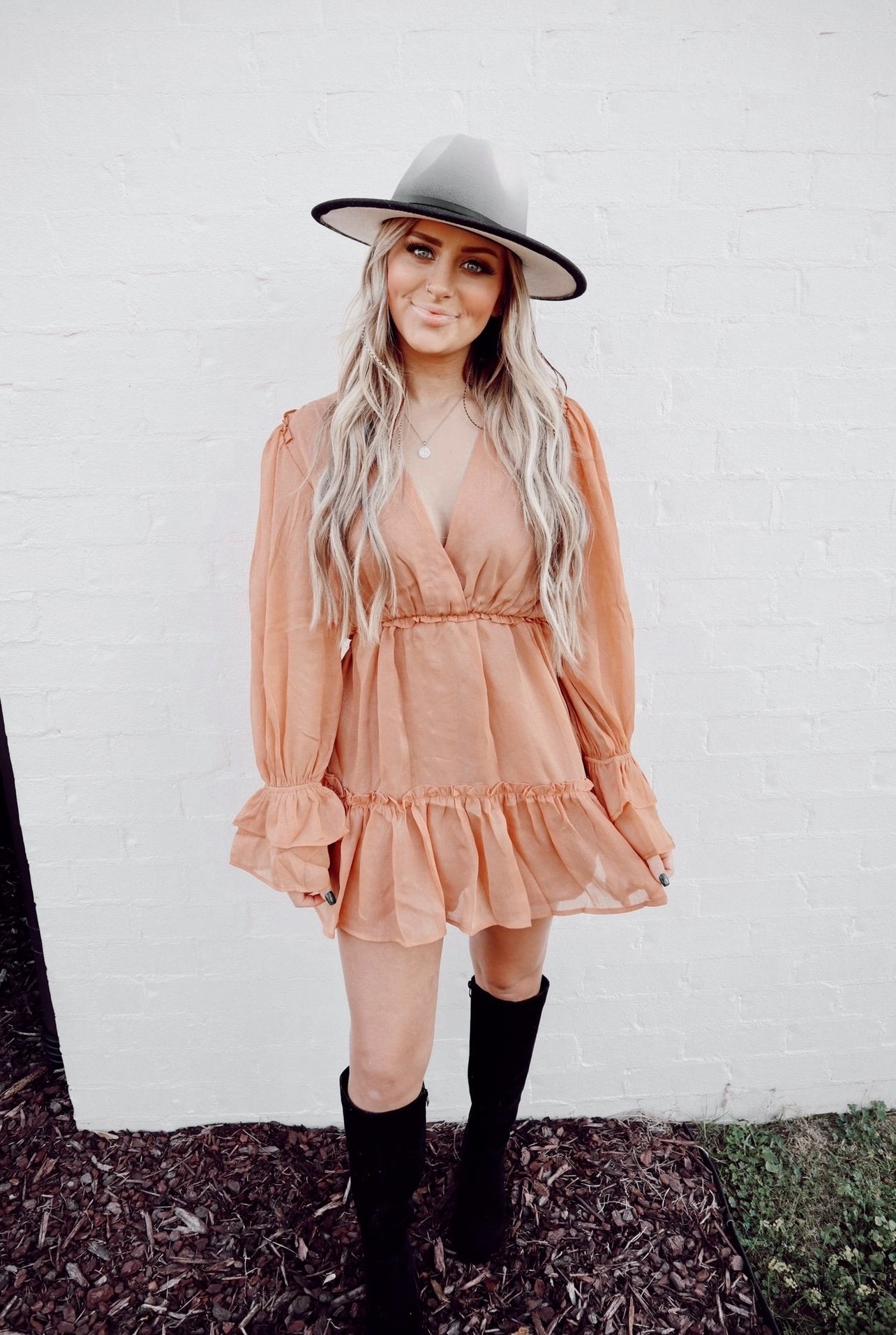 autumn ruffle dress