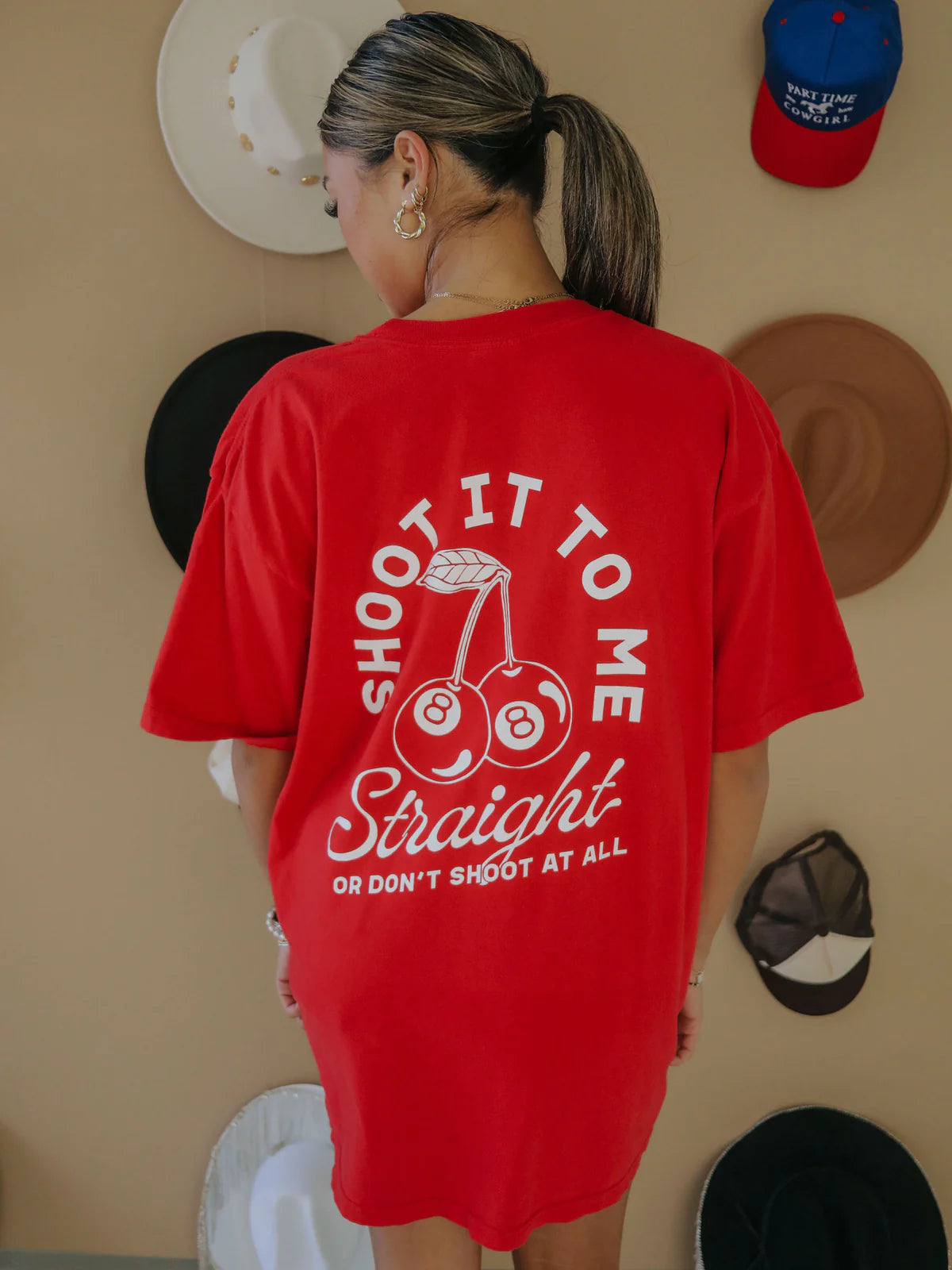 straight shooter graphic tee