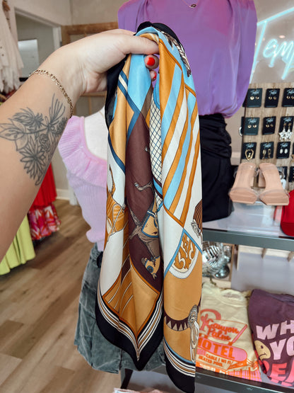 horse silk scarf