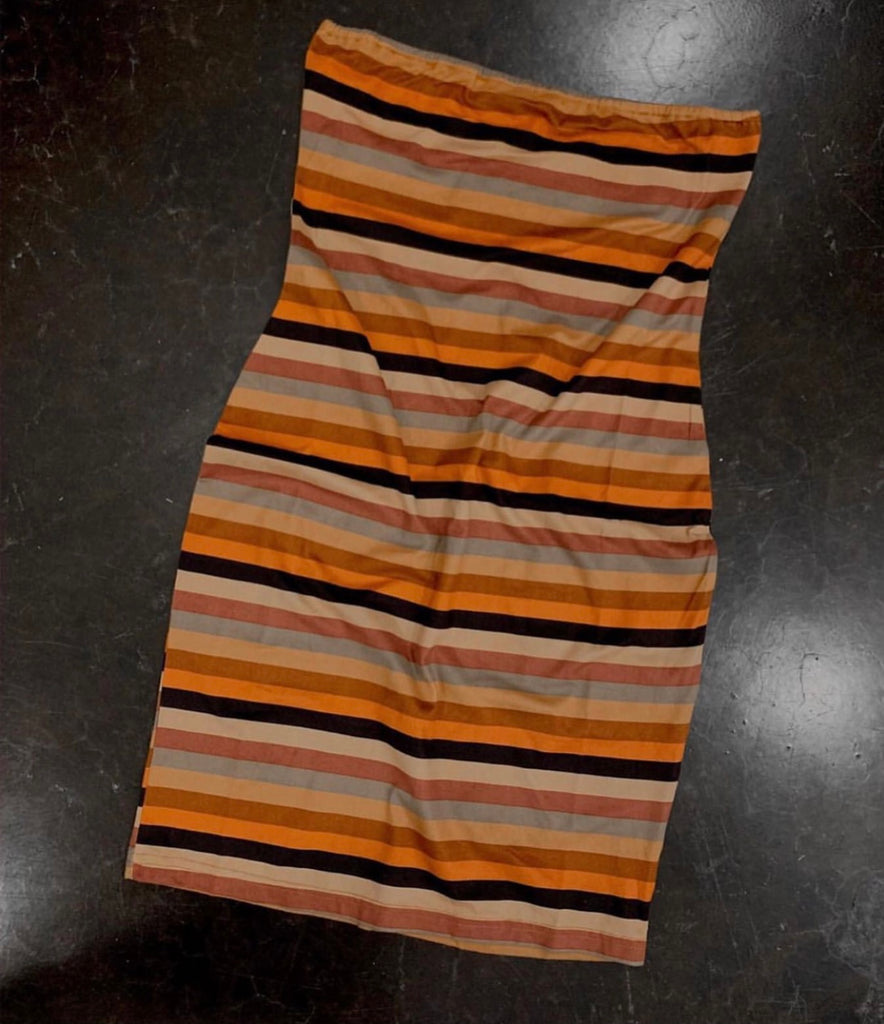 striped bodycon dress